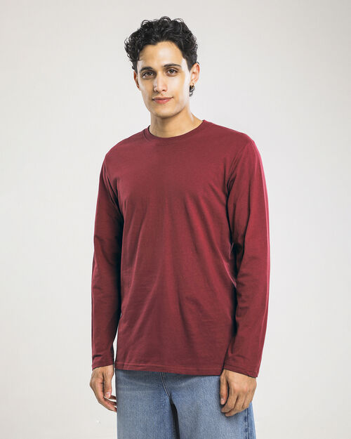 Playera Manga Larga Roja